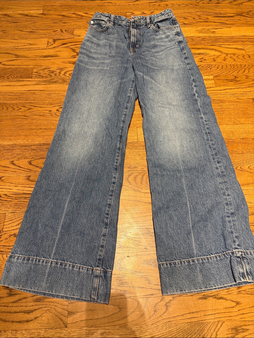 Frame Denim Light Blue Wide-Leg Jeans